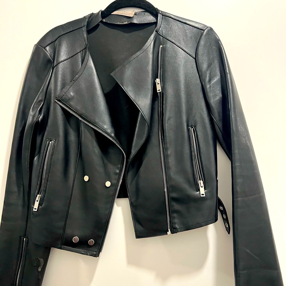 Black moto jacket